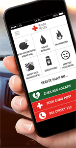 EHBO, Rode Kruis app:  EHBO-tips bij noodgevallen