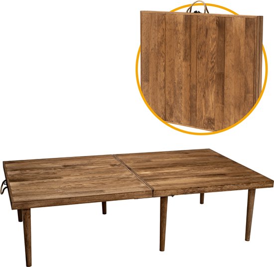 inklapbare Bamboe campingtafel