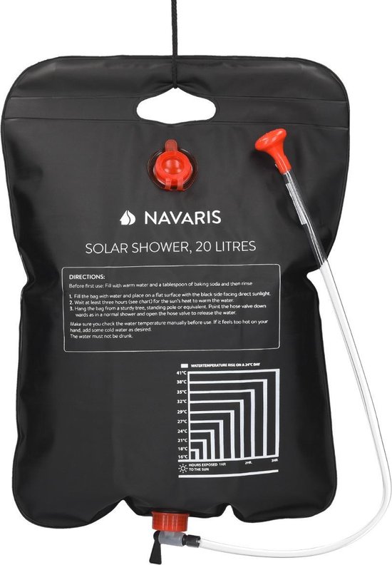 campingdouche op zonne-energie 20 liter