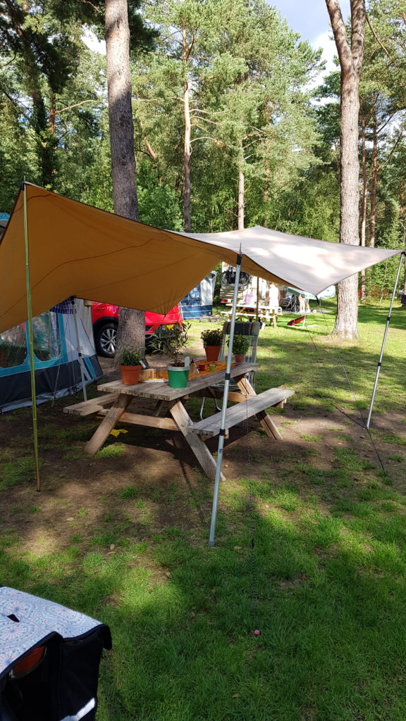 tarp op de camping 