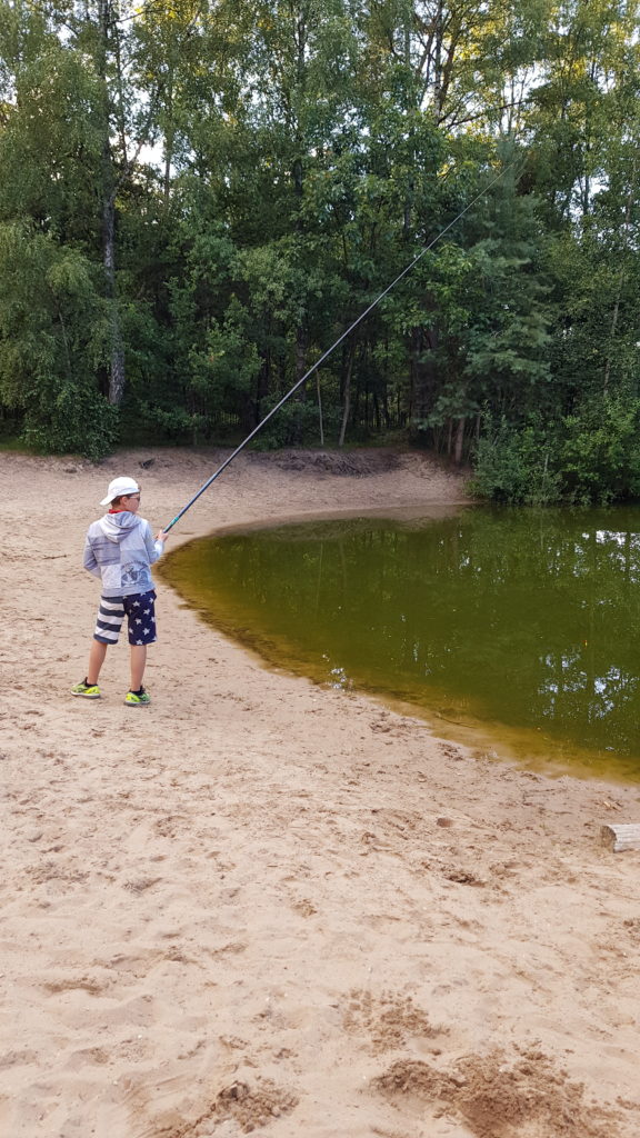 vissen op de camping, De Krakeling in Zeist