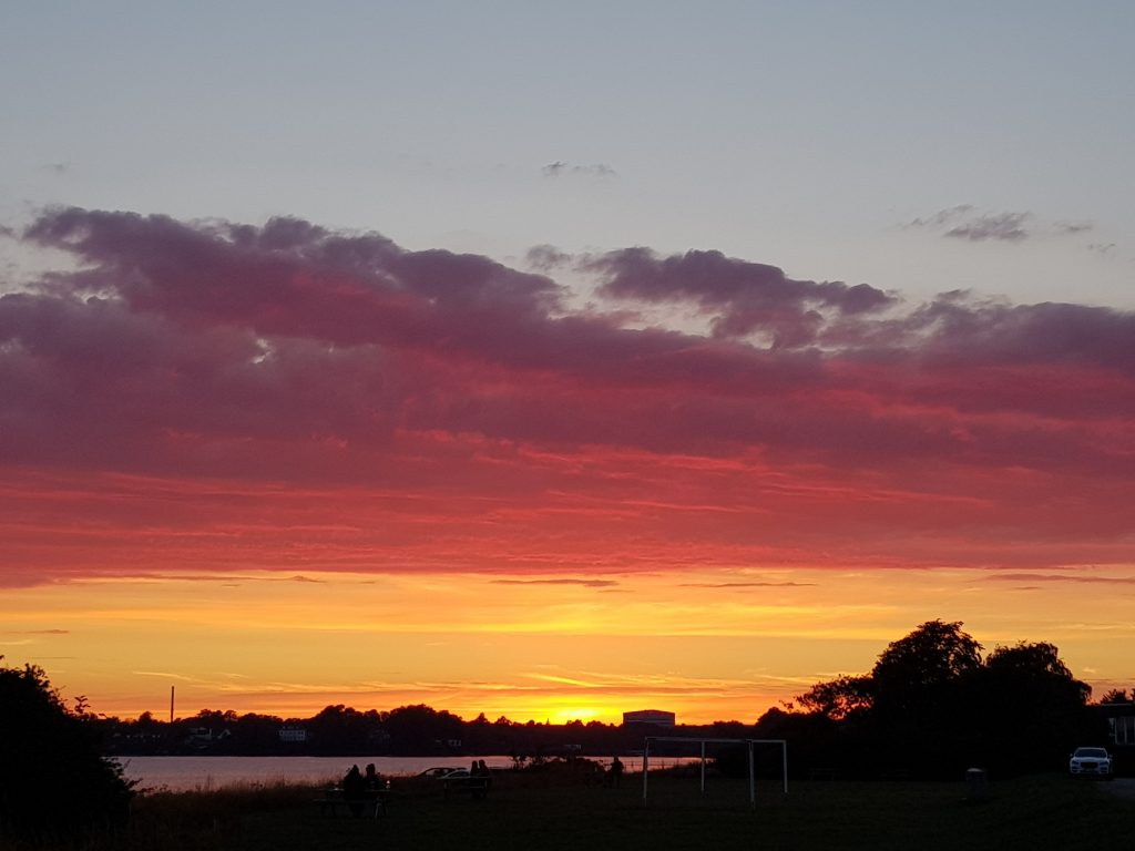 zonsondergang Horsens, Denemarken